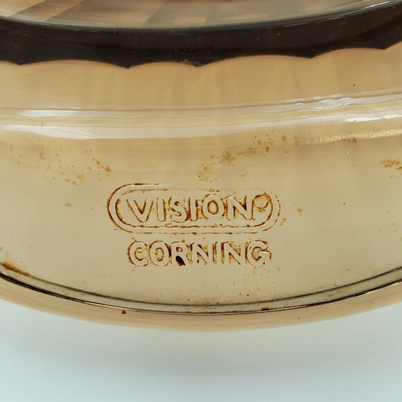 Corning Vision 4 Quart Oval Roaster Visions Amber Dutch Oven Covered Casserole - Picture 13 of 14